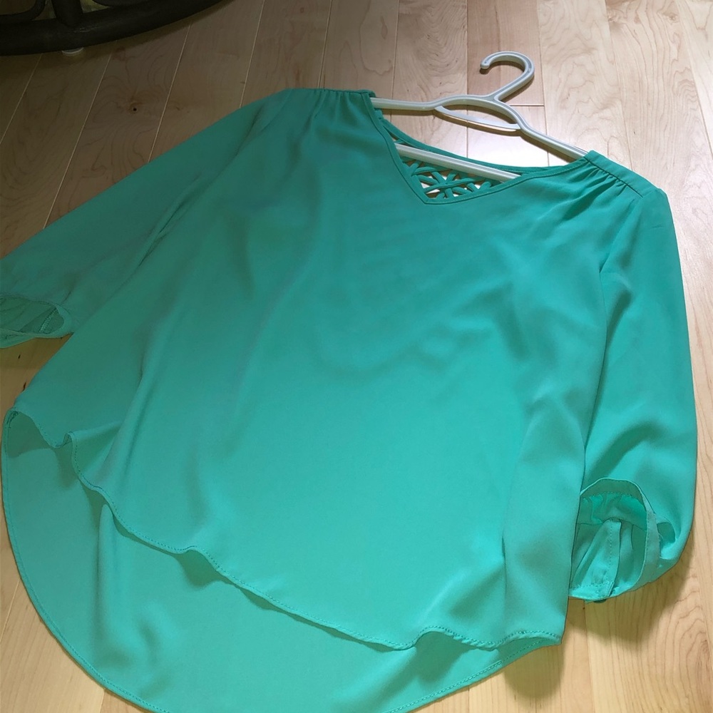Flowy top with fun back